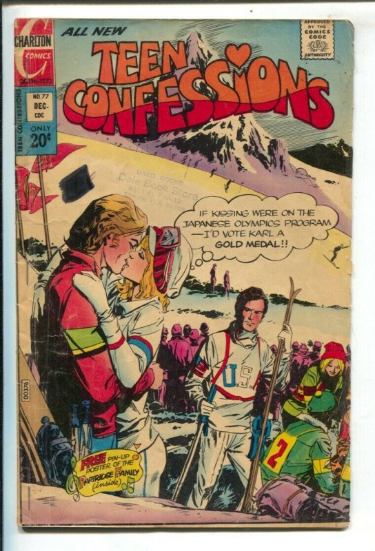 Teen Confessions #77 1972-Charlton-Olympic Ski Team  cover & story-G/VG