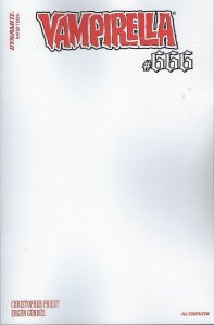 VAMPIRELLA 666 White Blank Authentix Variant Cover  !!!  NM