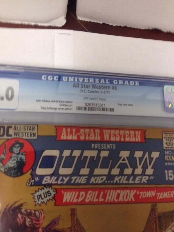All Star Western 6 CGC 8.0 Off White Pages 
