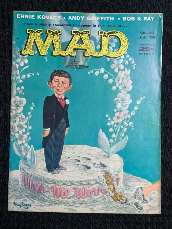 1958 MAD Magazine #40 VG- 3.5 Alfred E Neuman What Me Worry?
