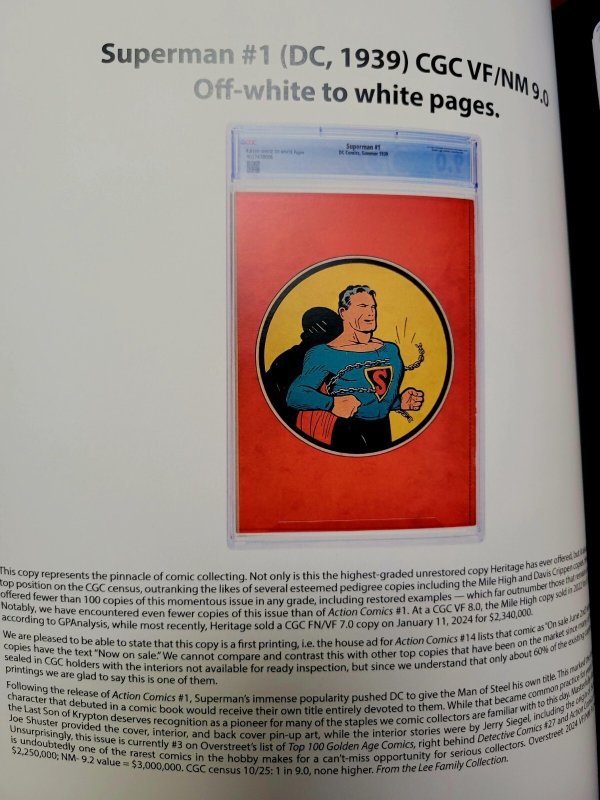 Heritage Auctions: Superman #1 Comic Books Supplement Magazine - Nov 20, 2025