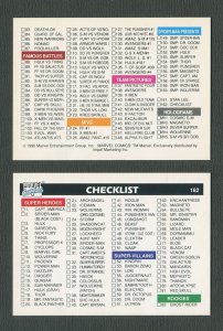 1990 Marvel Comics Card  #162 (Checklist) NM