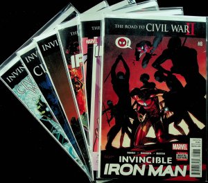 Invincible Iron Man #8,10-14 (Apr-Oct 2016, Marvel) - Comic Set of 6 - Near Mint