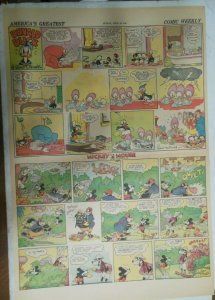 Mickey Mouse & Donald Duck Sunday Page by Walt Disney 4/28/1940 Full Page Size