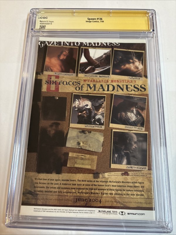 Spawn (2004) # 136 (CGC 9.6 SS) Signed Greg Capullo • Image Comics