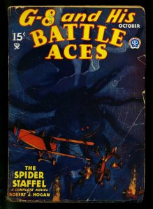 G-8 and His Battle Aces Pulp October 1934- Spider Staffel- VG