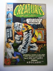 Creatures on the Loose #13 (1971) VG Condition markings on fc