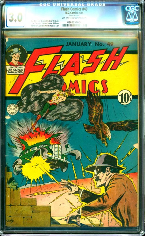 Flash Comics # 49 CGC Graded 3.0 