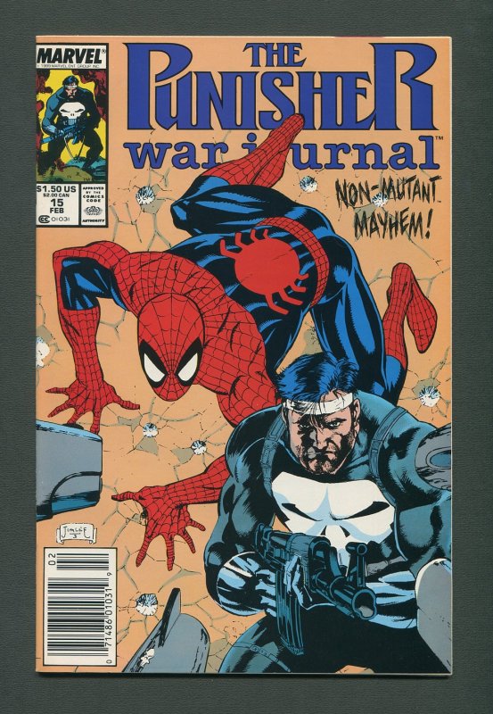 Punisher War Journal #15  / 9.4 NM /  Newsstand / February 1990