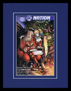 2019 DC Nation Harley Quinn & Santa Framed 11x14 ORIGINAL Vintage Advertisement