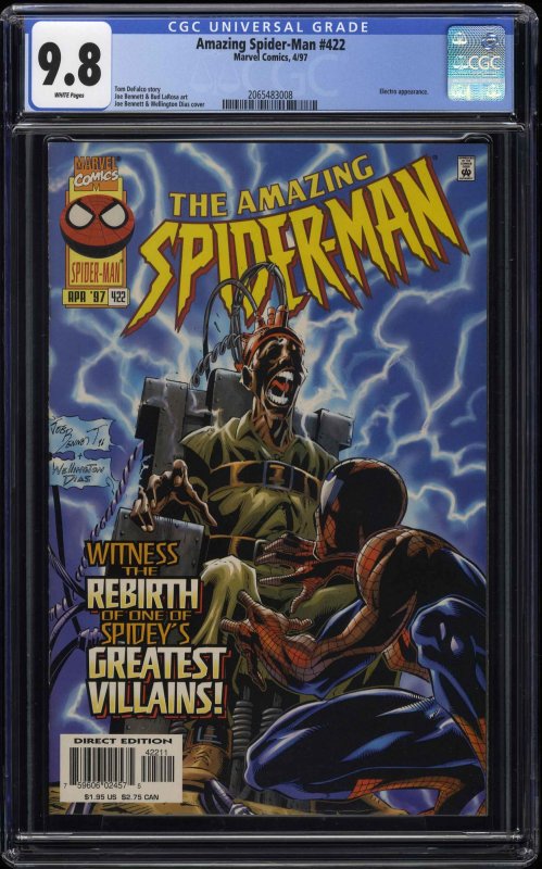 Amazing Spider-Man #422 CGC NM/M 9.8 White Pages