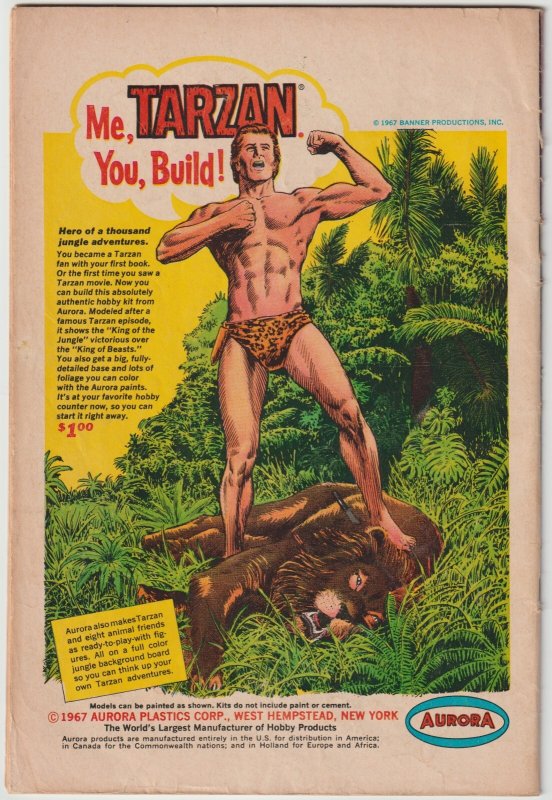 Bomba The Jungle Boy #2 (Nov-Dec 1967, DC), G-VG condition (3.0)
