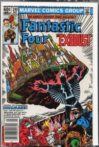 Fantastic Four #240 Newsstand Edition (1982) Fantastic Four