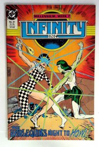 Infinity, Inc. #47 (1988) DC Comics 8.5 Millenium Obsidian Harlequin Comic