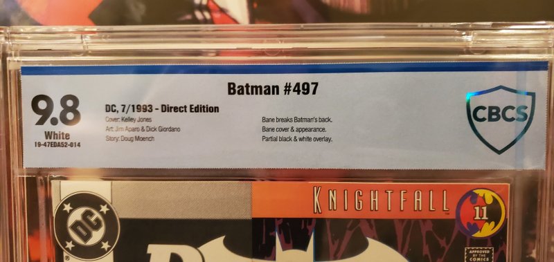 Batman #497 CBCS 9.8 Bane breaks Batmans back