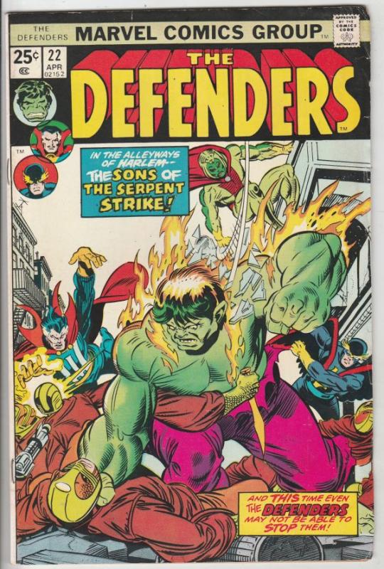 Defenders, The #22 (Apr-75)  High-Grade Hulk, Dr. Strange, Valkyrie, Nighthawk