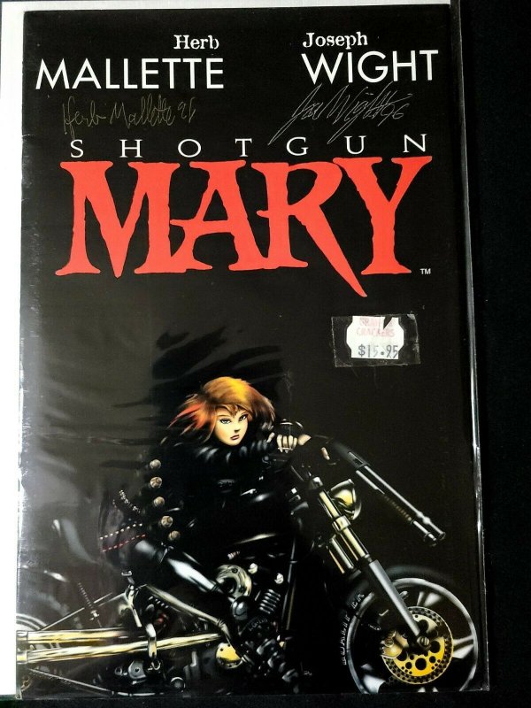 2 signed  Shotgun Mary  #1- Joseph Wight, Warrior Nun, 1995, Antarctic Press