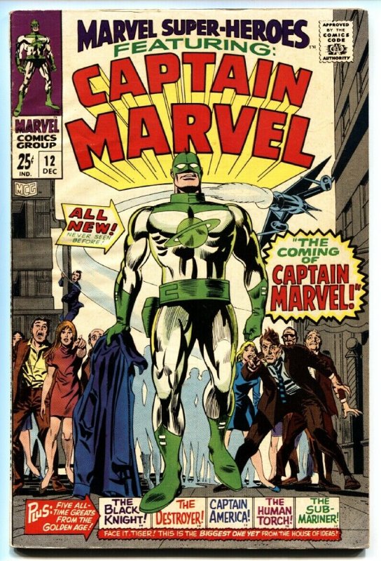 Marvel Super-Heroes #12 VF- comic book first Captain Marvel-first issue-1967