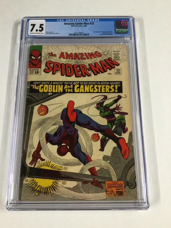 Amazing Spider-man 23 Cgc 7.5 3rd Green Goblin Cr/ow Pages Marvel Silver Age