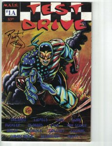 Test Drive #1 VG signed flipbook - Alan Moore's Judgment Day/Warrior Nun Areala