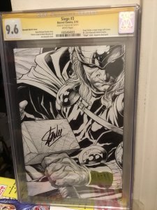 Siege #3 Quesada Sketch Cover CGC 9.6 SIGNED BY STAN LEE