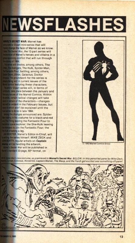 AMAZING HEROES #35-1983-First appearance BLACK COSTUME SPIDER-MAN