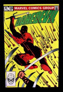 Daredevil #189 Death of Stick Frank Miller Marvel Dec 1982 Black Widow NM/M