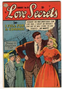 LOVE SECRETS #32  VG/F  I Fell For A Commie classic story. 