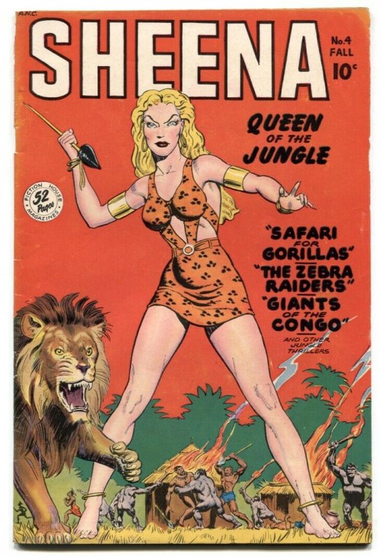 Sheena Queen of the Jungle #4 1948-GOOD GIRL ART- Fiction House VG/F