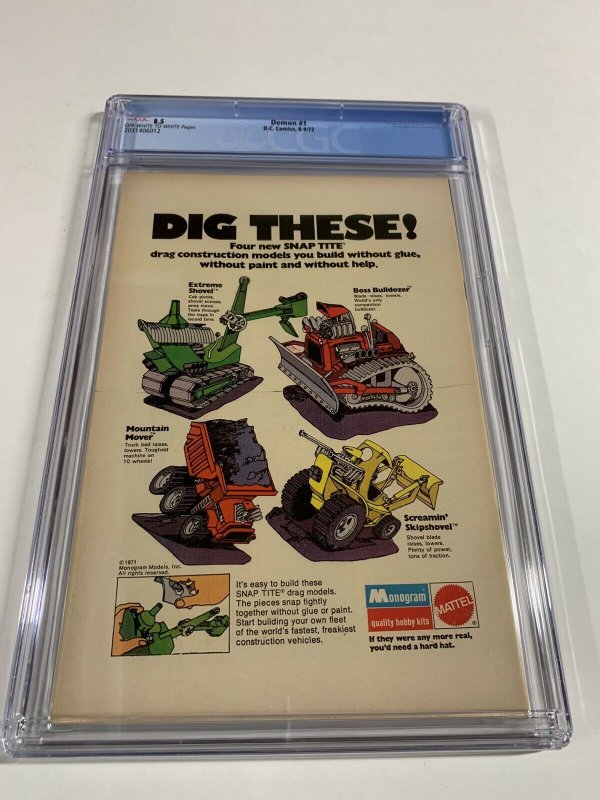 Demon 1 Cgc 8.5 Ow/w Pages Dc Comics Bronze Age Jack Kirby