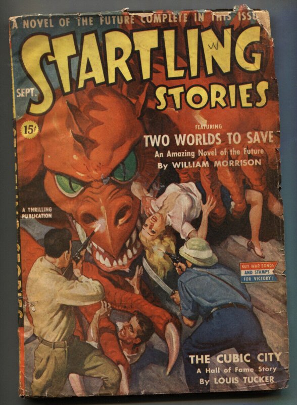 Startling Stories--September 1942--Headlight cover--Sci-Fi Pulp Magazine