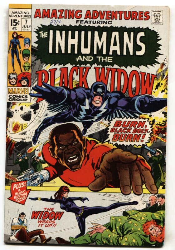 Amazing Adventures #7--1971-- INHUMANS--BLACK WIDOW--comic book