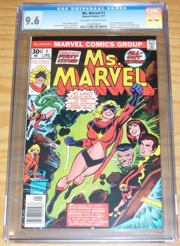 Ms. Marvel #1 CGC 9.6 romita carol danvers (now captain marvel) as ms. marvel