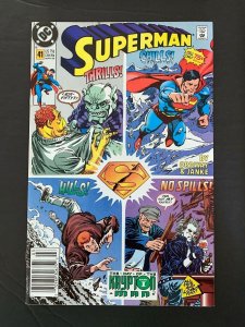 Superman 2Nd Series #41 Dc Comics 1990 Vf+ Newsstand