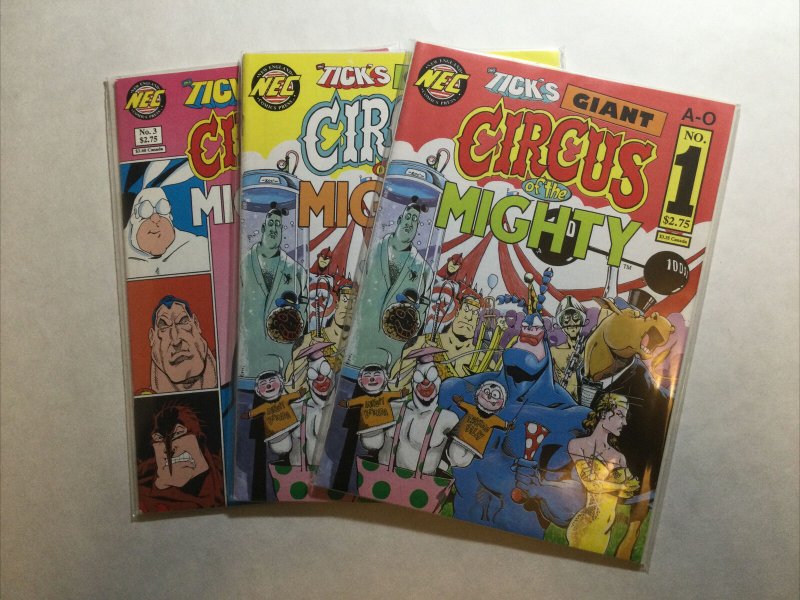 Ticks Giant Circus Of The Mighty 1 2 3 Lot Run Set Nm New England Comics Press