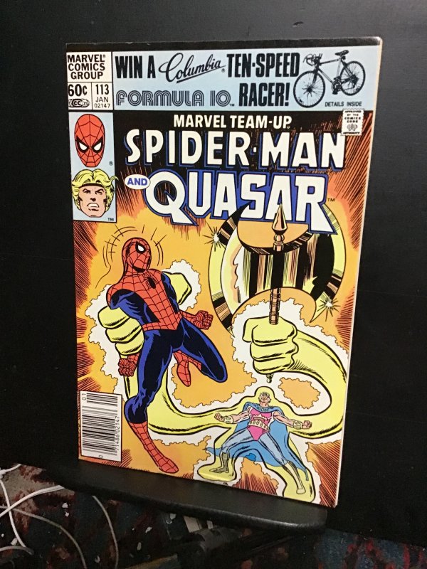 Marvel Team-Up #113 (1982) hi Greg quasar and Spider-Man! NM- Wow