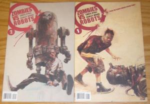 Zombies vs. Robots #1-2 VF/NM complete series - chris ryall - ashley wood (1st) 