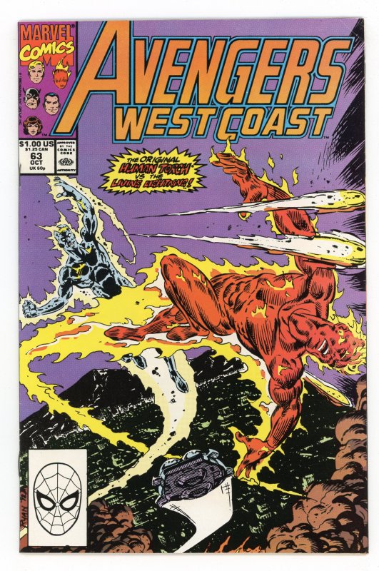 Avengers West Coast #63 Iron Man 1st Lightning VF+