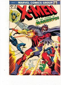 The X-Men #91 1974 $87 PRICE DROP VF Magneto Scarlet Witch Quicksilver UTAH CERT