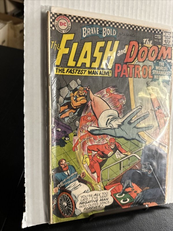 the Brave and the Bold presents Flash & Doom Patrol # 65 - DC 1966 - Silver Age