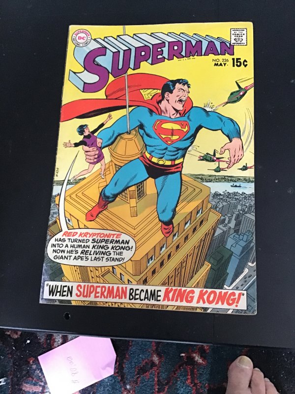 Superman #226 (1970) first king Kong superman! Mid-grade key! VG/FN Wow!