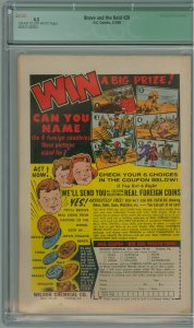 Brave & the Bold # 28 (1960) CGC Qualified 4.5 Page 10 missing Story Unaffected