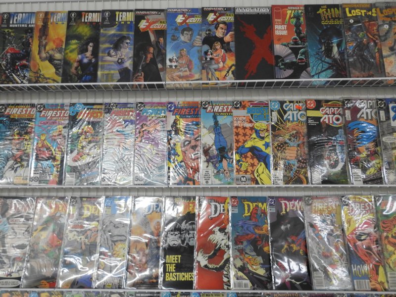 Huge Lot of 180+ Comics W/ Captain America, Wonder Woman, Firestorm Avg VF- Con.