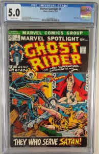 MARVEL SPOTLIGHT 7 (1971) CGC 5.0 3RD APPEARANCE Ghost Rider Johnny Blaze (SL...