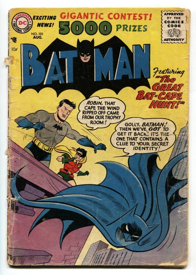 Batman 101 1956 Clark Kent Robin Dc Silver Age Comic G Comic Books Silver Age Dc Comics Batman Superhero Hipcomic