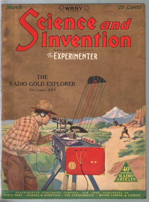 Science & Invention 3/1925-Gernsback-Ben-Hur-Ray Cummings-Dunninger-FN-
