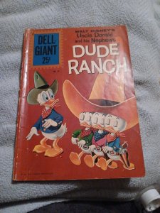 Uncle Donald & Nephews, Dell Giant #52, Dude Ranch, 1961, Puzzles Silver Age