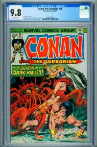 Conan The Barbarian #45 CGC 9.8 1974- comic book-Marvel-4291309008