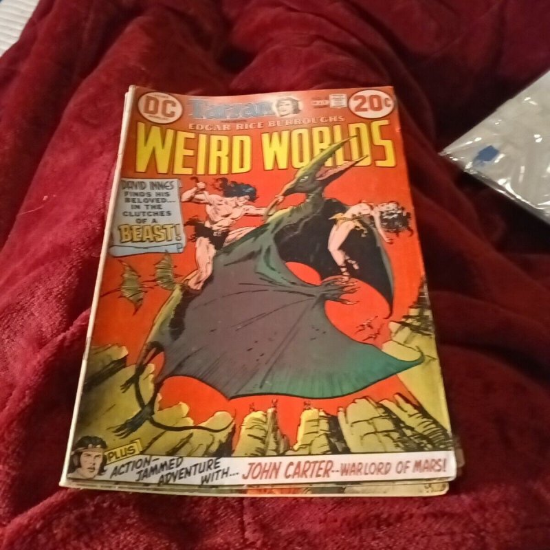 DC Weird Worlds 1 4 6 9 10 John Carter Tarzan Ironwolf Bronze Age Comics Lot Run
