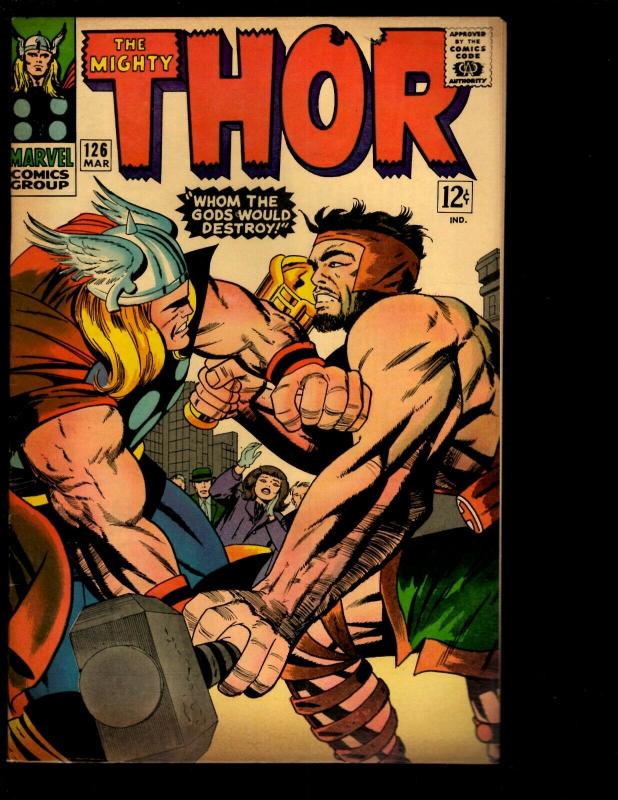 Mighty Thor # 126 FN Marvel Comic Book Ego Odin Loki Asgard Ulik Avengers NE3